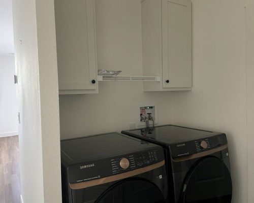 #6N Laundry with storage Cabinets