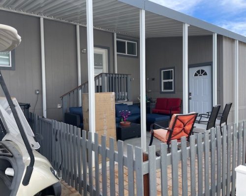 #77N Side Patio fenced in